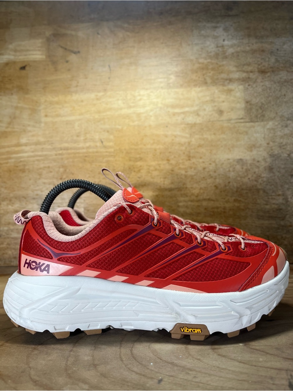Hoka One One Mafate Three2 Womens Size 8 Trail Running Shoes Sneakers Tomato - Picture 1 of 12